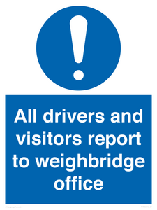 All drivers and visitors report to weighbridge office